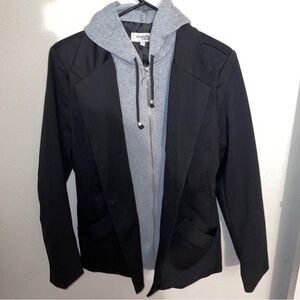 Charlotte Russe full zip jacket women blazer and hoodie in one attached